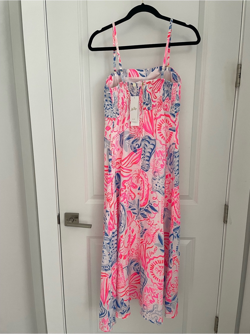 NEW Lilly Pulitzer Jorgian Linen Midi Dress Size 6 Convertible Sun Sea Sand.  15 - Picture 11 of 12